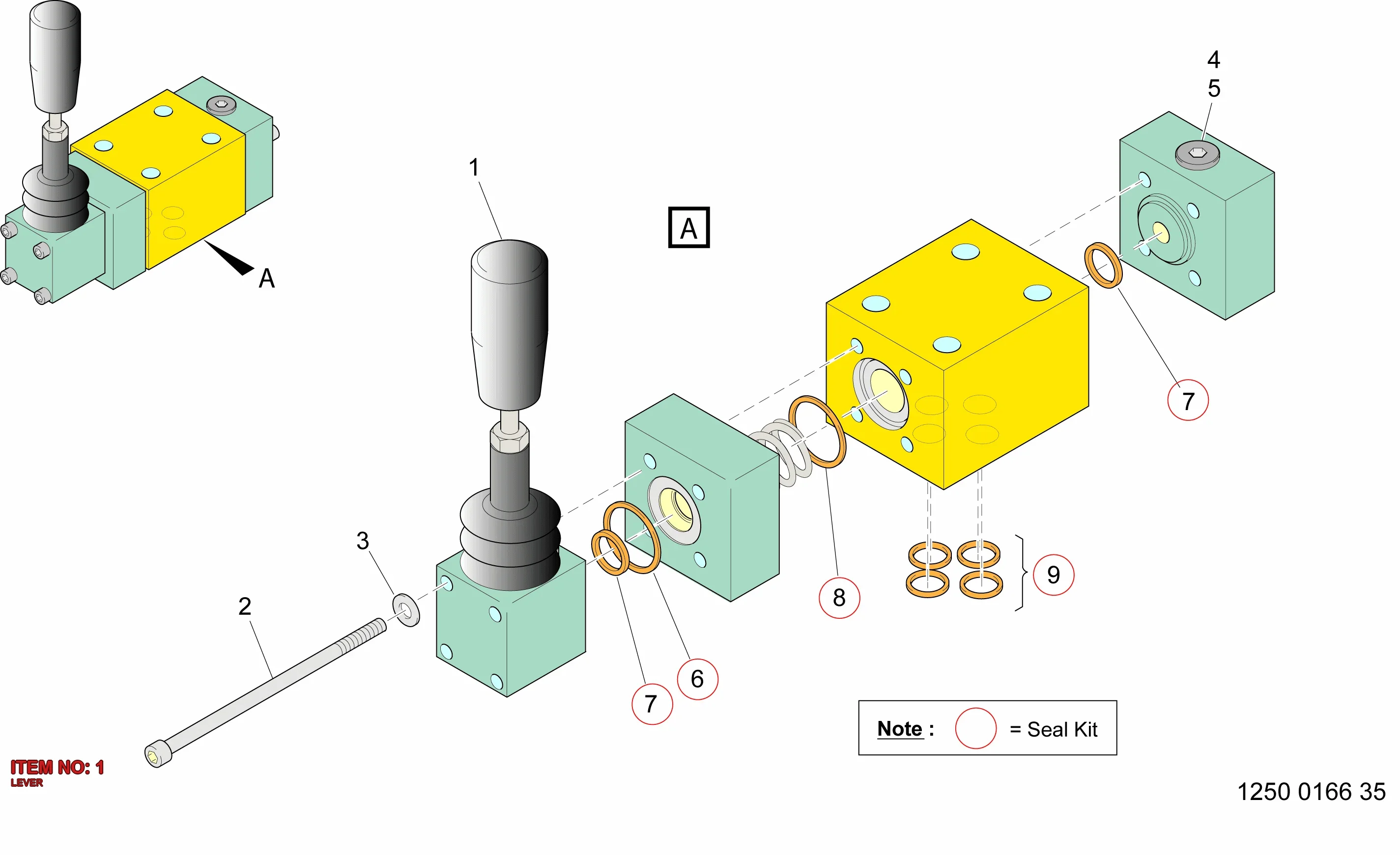 3177 3165 12 LEVER - Technical Drawing