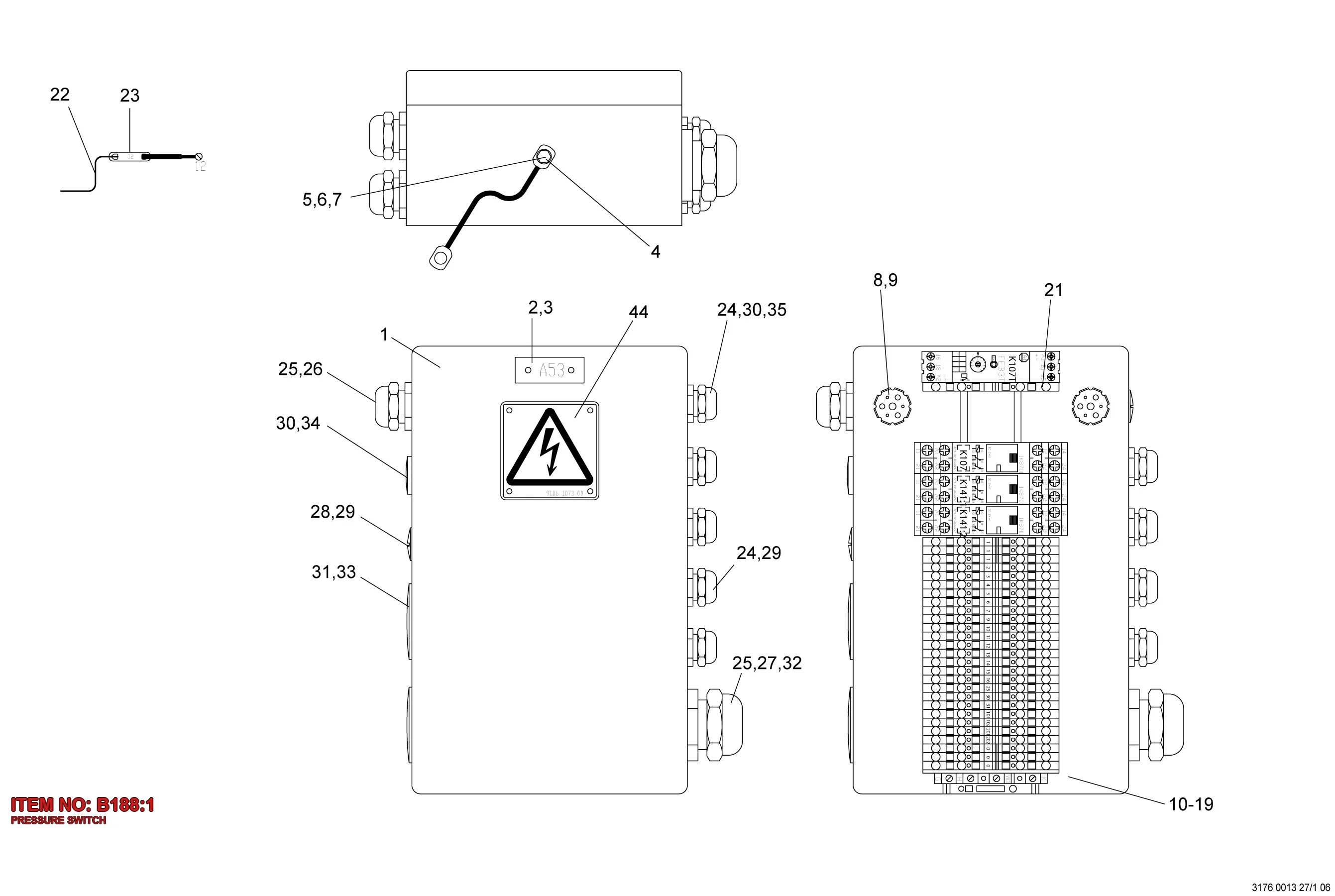 3177 7001 05 PRESSURE SWITCH - Technical Drawing