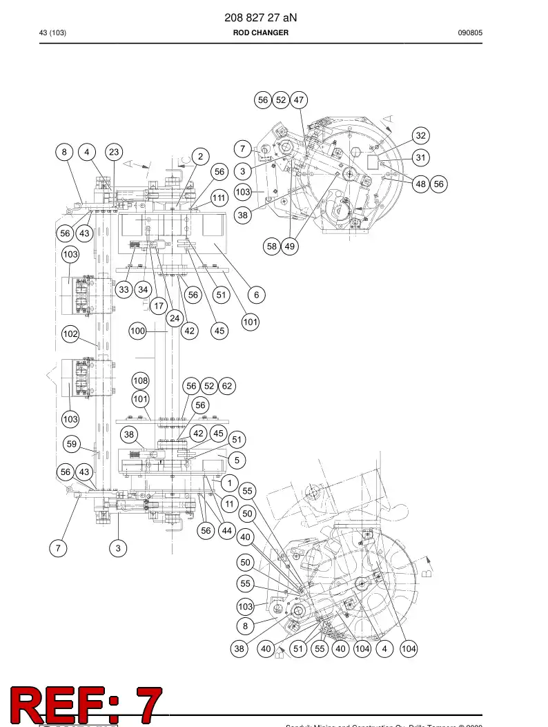 32002418 320 024 18 TURNING LEVER, REAR - Sandvik Technical Drawing