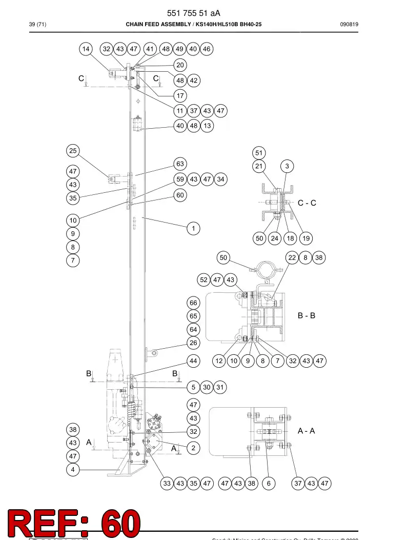 32003558 320 035 58 STOPPER - Sandvik Technical Drawing