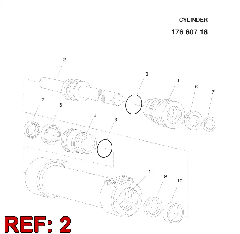 32006998 320 069 98 PISTON - Sandvik Technical Drawing