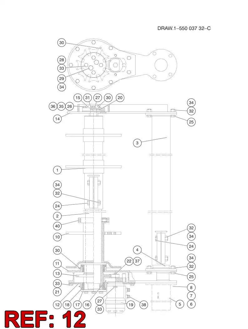 32009638 320 096 38 COVER - Sandvik Technical Drawing
