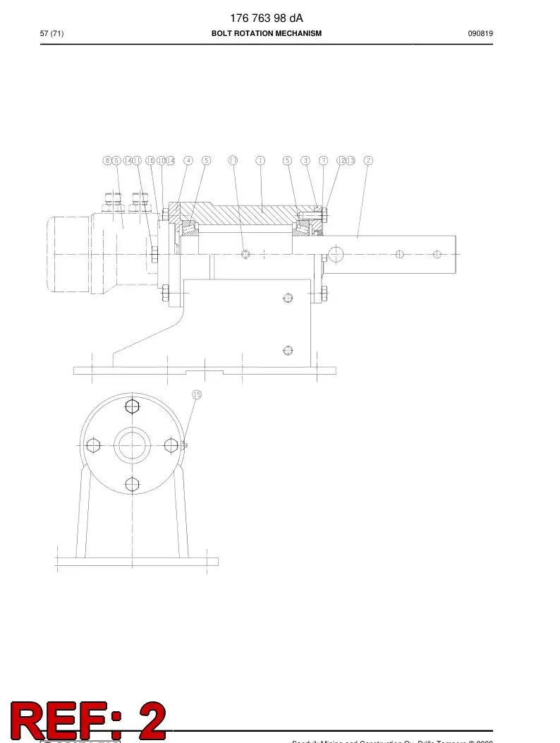 32014598 320 145 98 SHAFT - Sandvik Technical Drawing