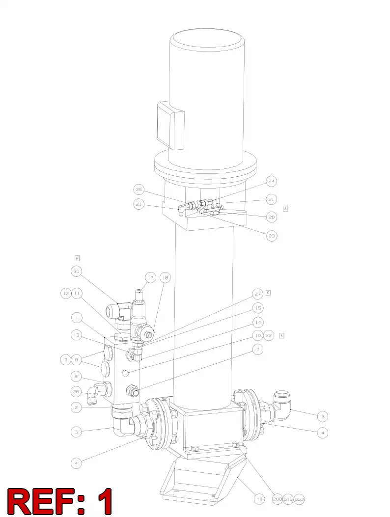 32035018 320 350 18 DISTRIBUIDOR - Sandvik Technical Drawing