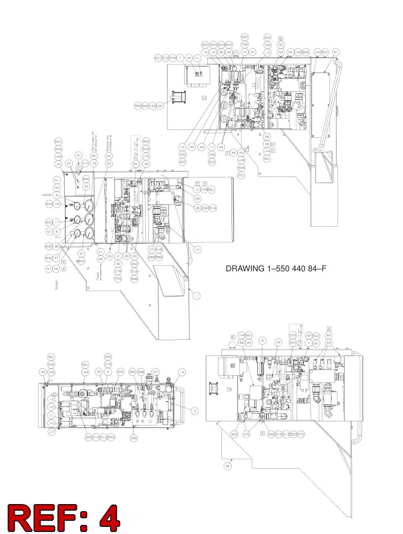 32057096 320 570 96 CARRIER BLOCK 3 MANIFOLD ASSY - Sandvik Technical Drawing