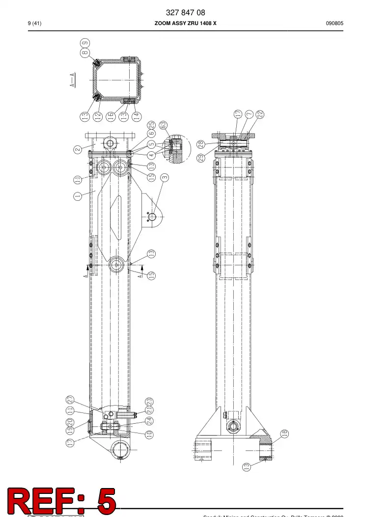 32057658 320 576 58 WIPER TIGHTENING FLANGE - Sandvik Technical Drawing