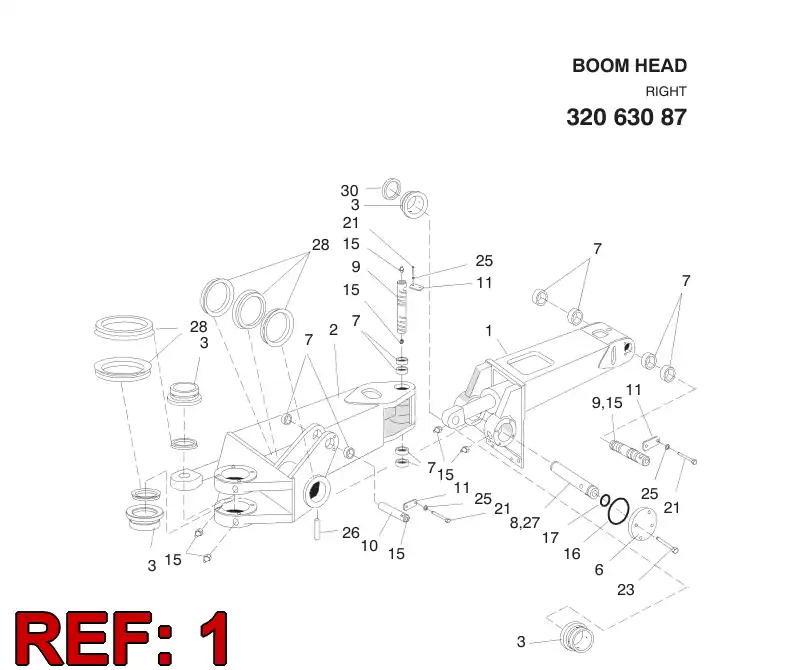32063368 320 633 68 TILT - BOX ASSY - Sandvik Technical Drawing