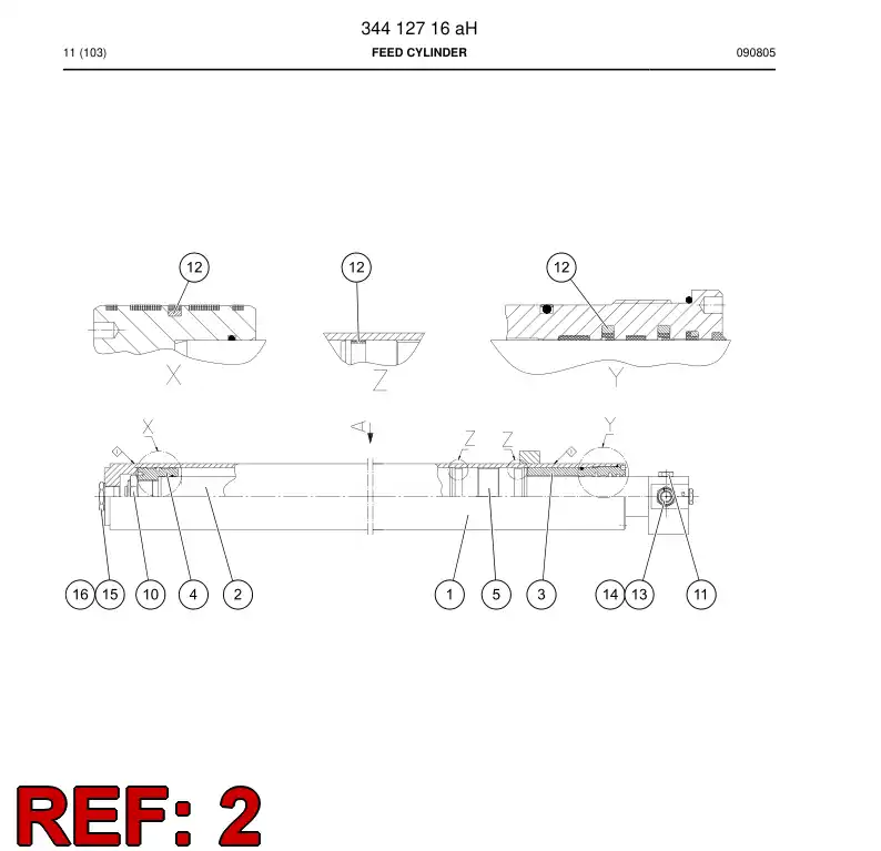32078871a 320 788 71a PISTON ROD - Sandvik Technical Drawing