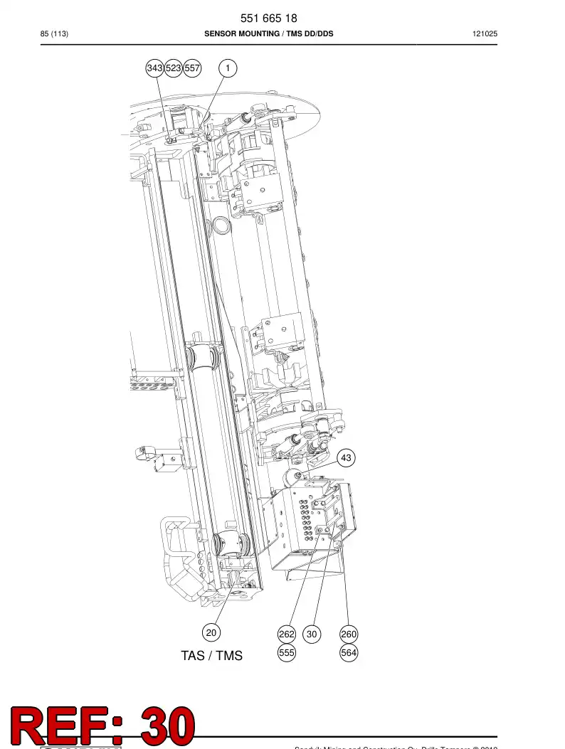 32100128 321 001 28 BRACKET - Sandvik Technical Drawing
