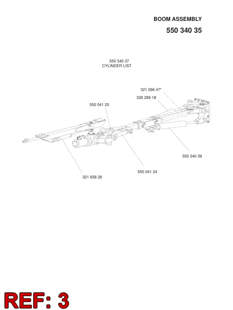 32109647 321 096 47 HYDR. CYLINDER - Sandvik Technical Drawing