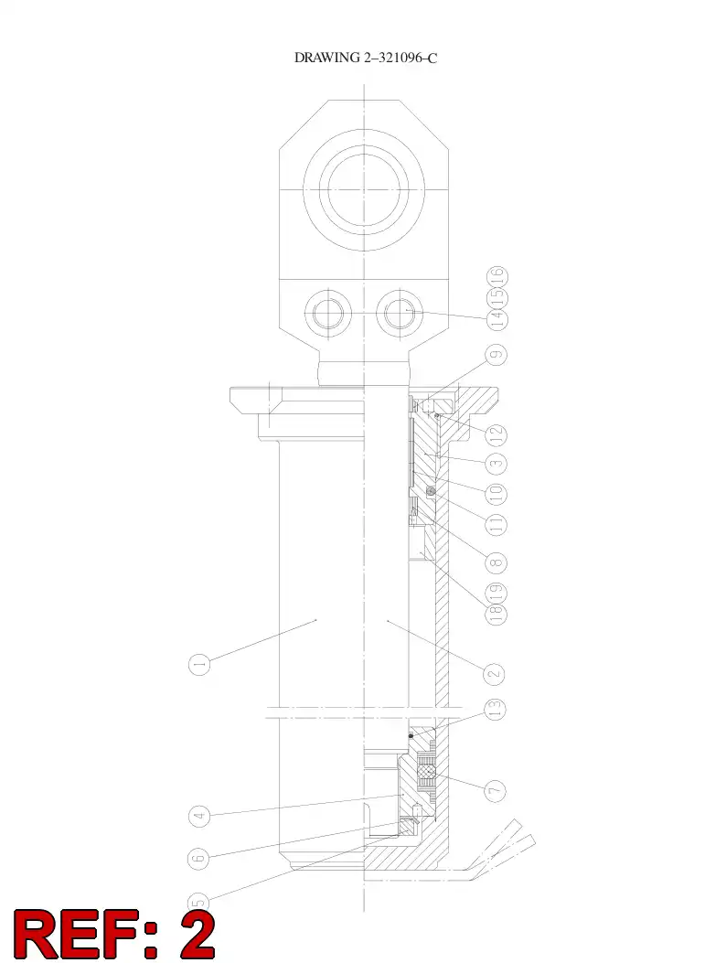32110698 321 106 98 PISTON ROD ASSY - Sandvik Technical Drawing