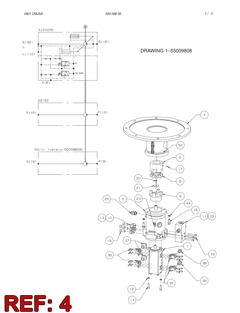 32134148 321 341 48 MOUNTING FLANGE - Sandvik Technical Drawing