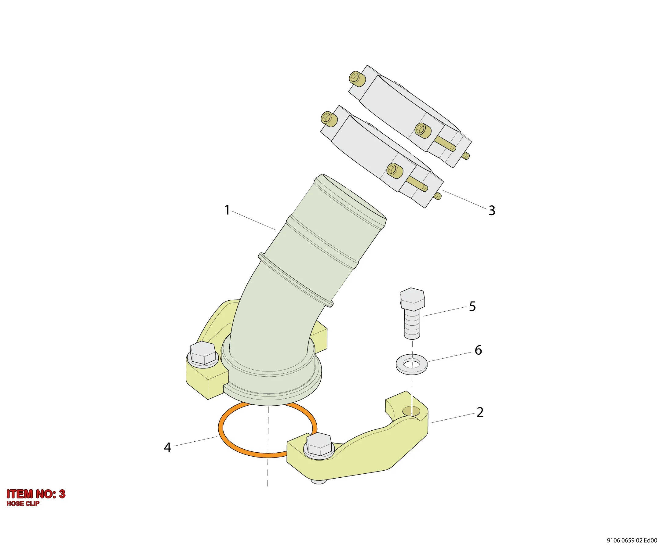 3214 7269 01 HOSE CLIP - Technical Drawing