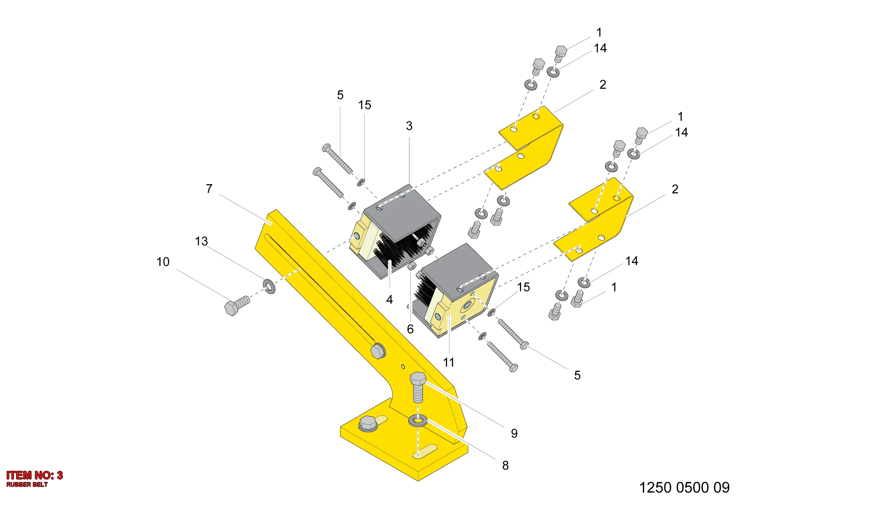 3214 7467 00 RUBBER BELT - Technical Drawing