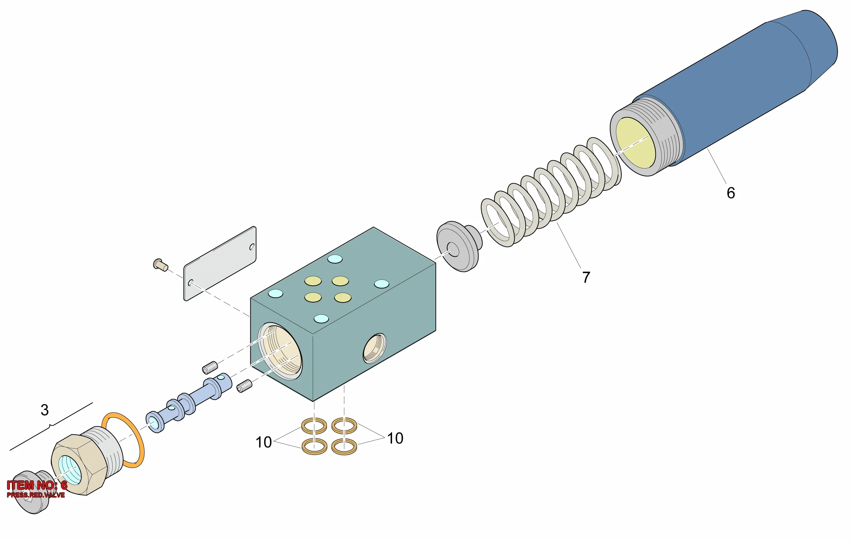 3214 8712 81 PRESS.RED.VALVE - Technical Drawing
