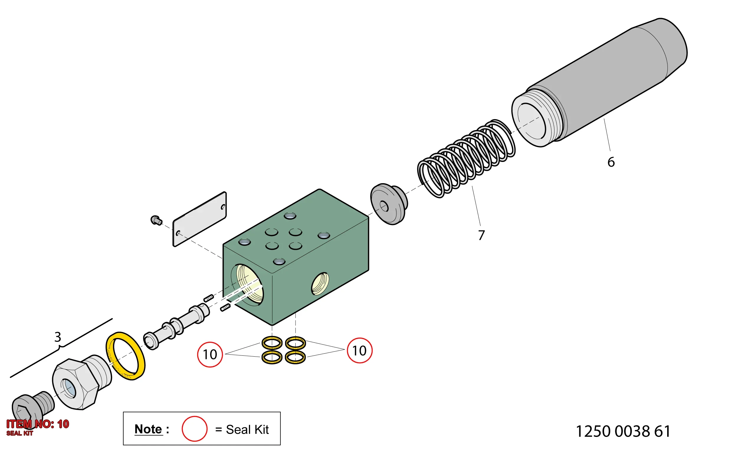 3214 8712 87 SEAL KIT - Technical Drawing