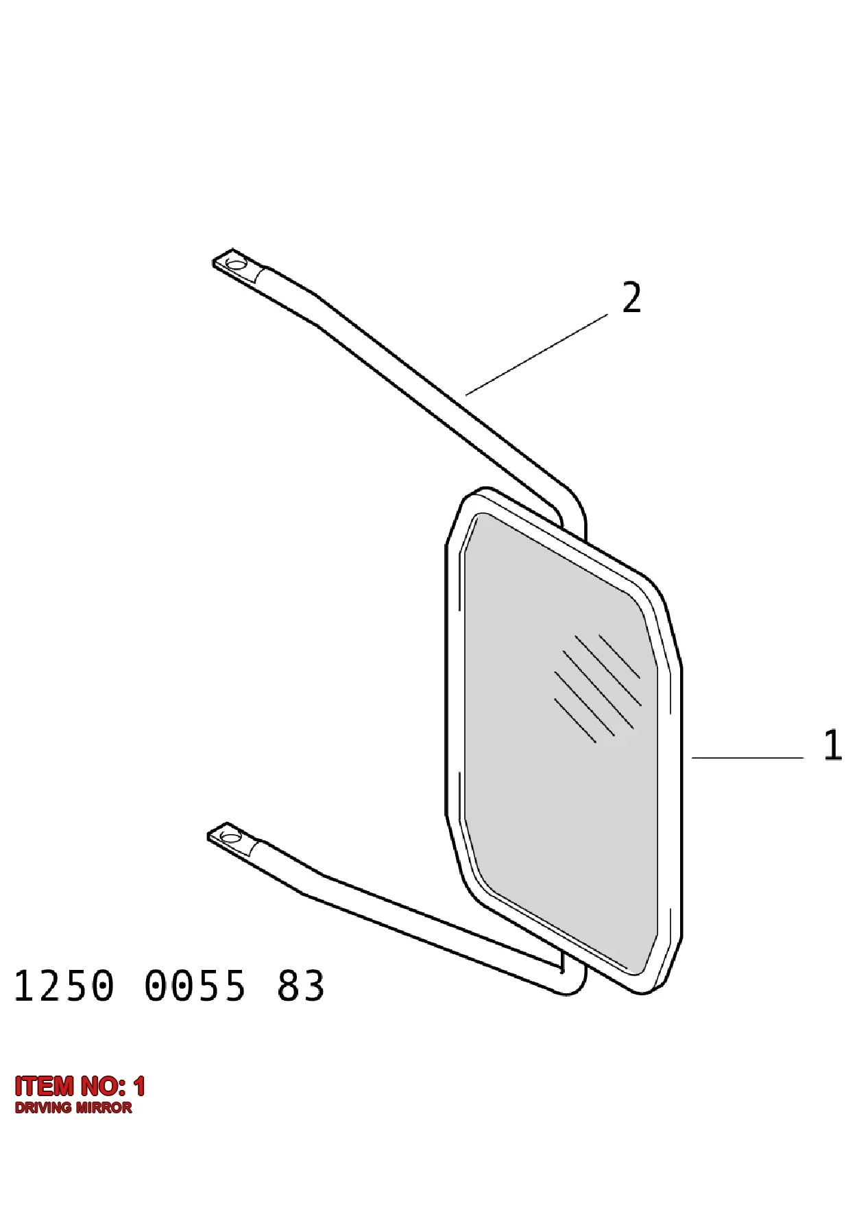 3214 8734 01 DRIVING MIRROR - Technical Drawing