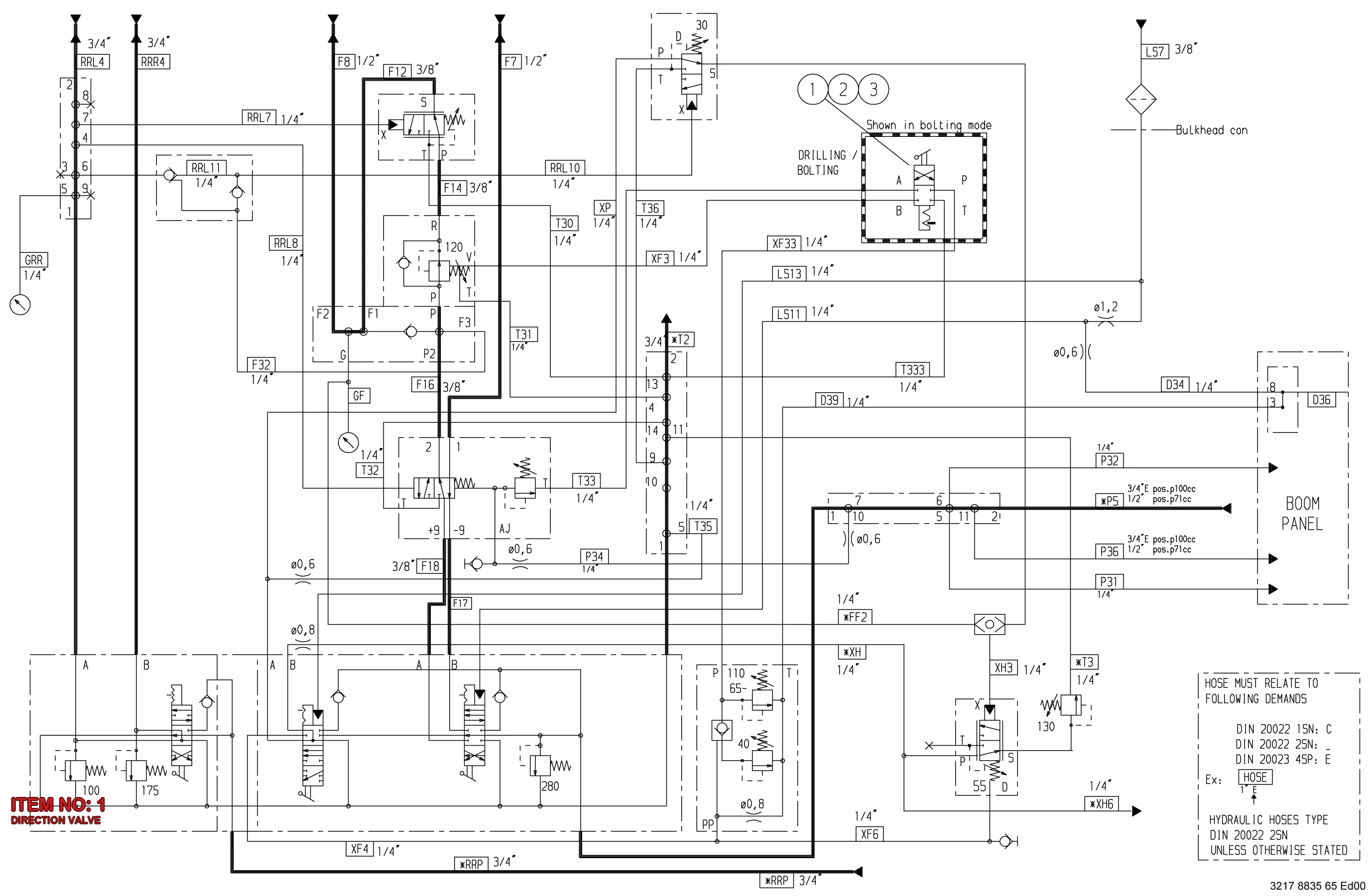 3214 8971 80 DIRECTION VALVE - Technical Drawing