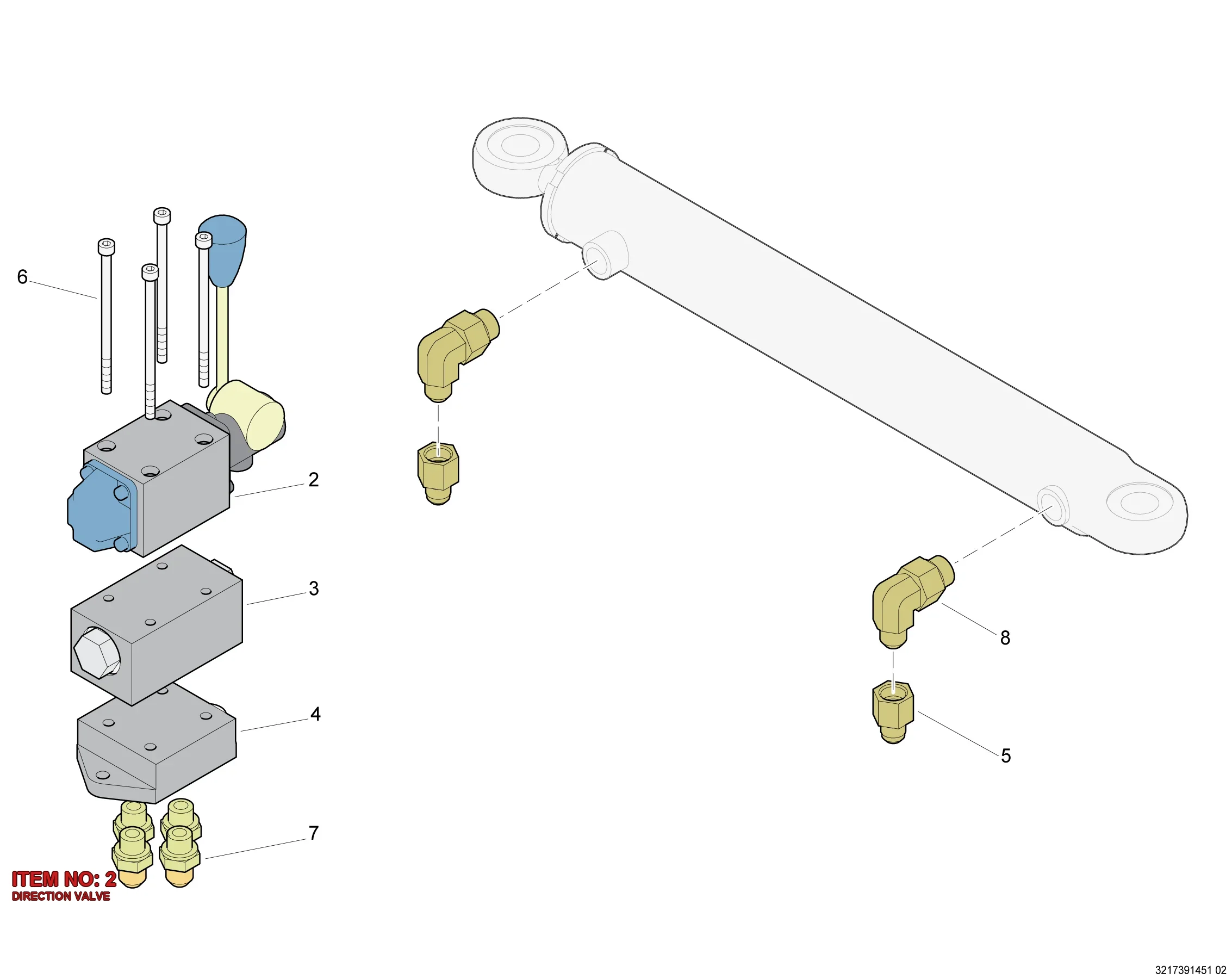 3214 8972 80 DIRECTION VALVE - Technical Drawing