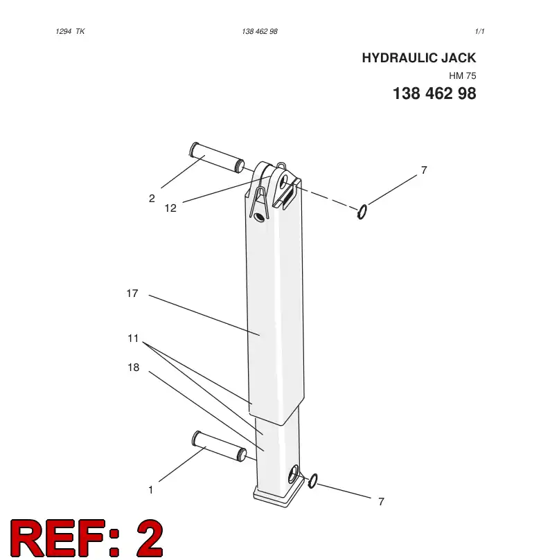 32151178 321 511 78 PISTON ROD - Sandvik Technical Drawing