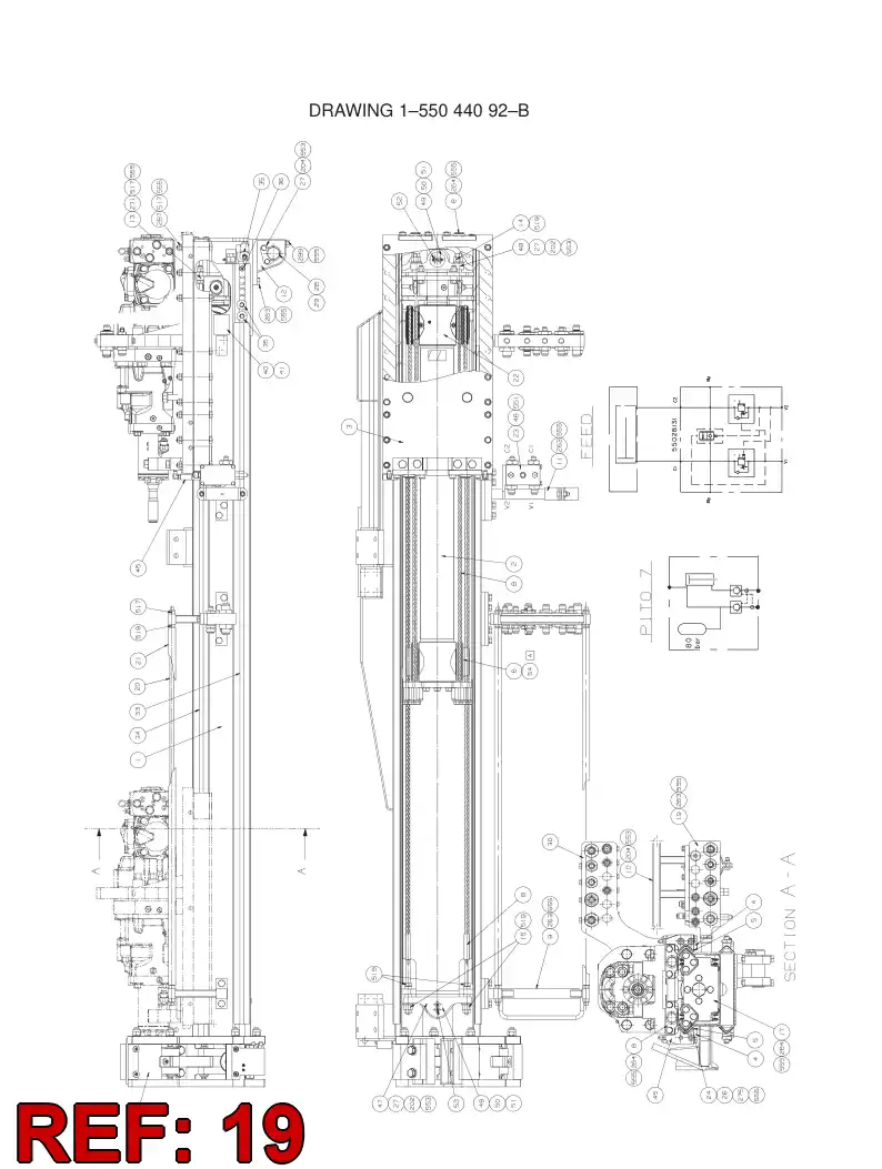 32151735 321 517 35 BULKHEADPLATE ASSY' - Sandvik Technical Drawing