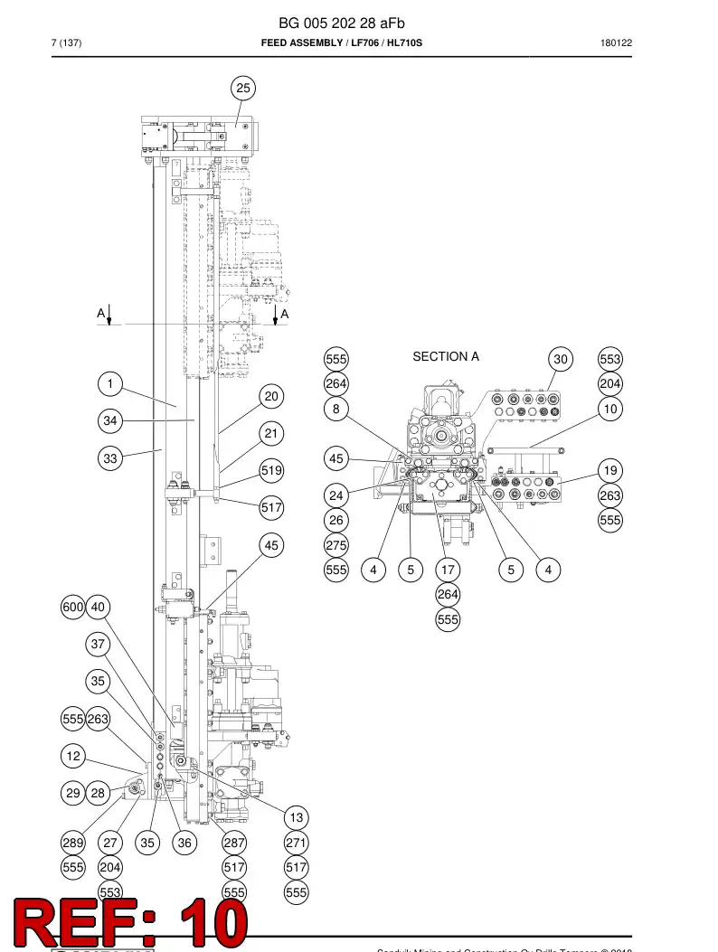 32151998a 321 519 98a Guide, Hose - Sandvik Technical Drawing