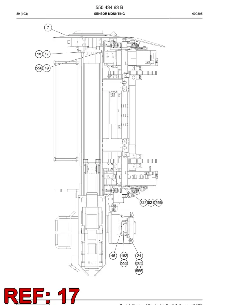 32154078 321 540 78 GUIDE PLATE - Sandvik Technical Drawing