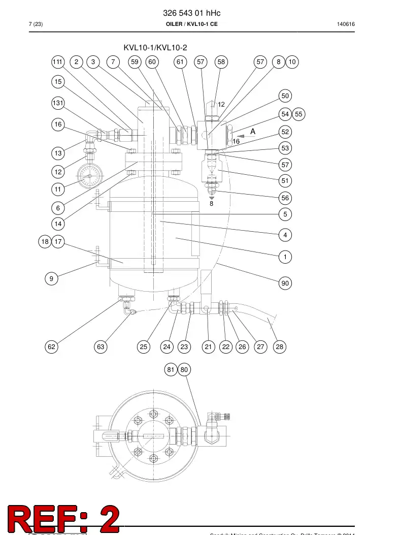 32155088a 321 550 88a Top part - Sandvik Technical Drawing