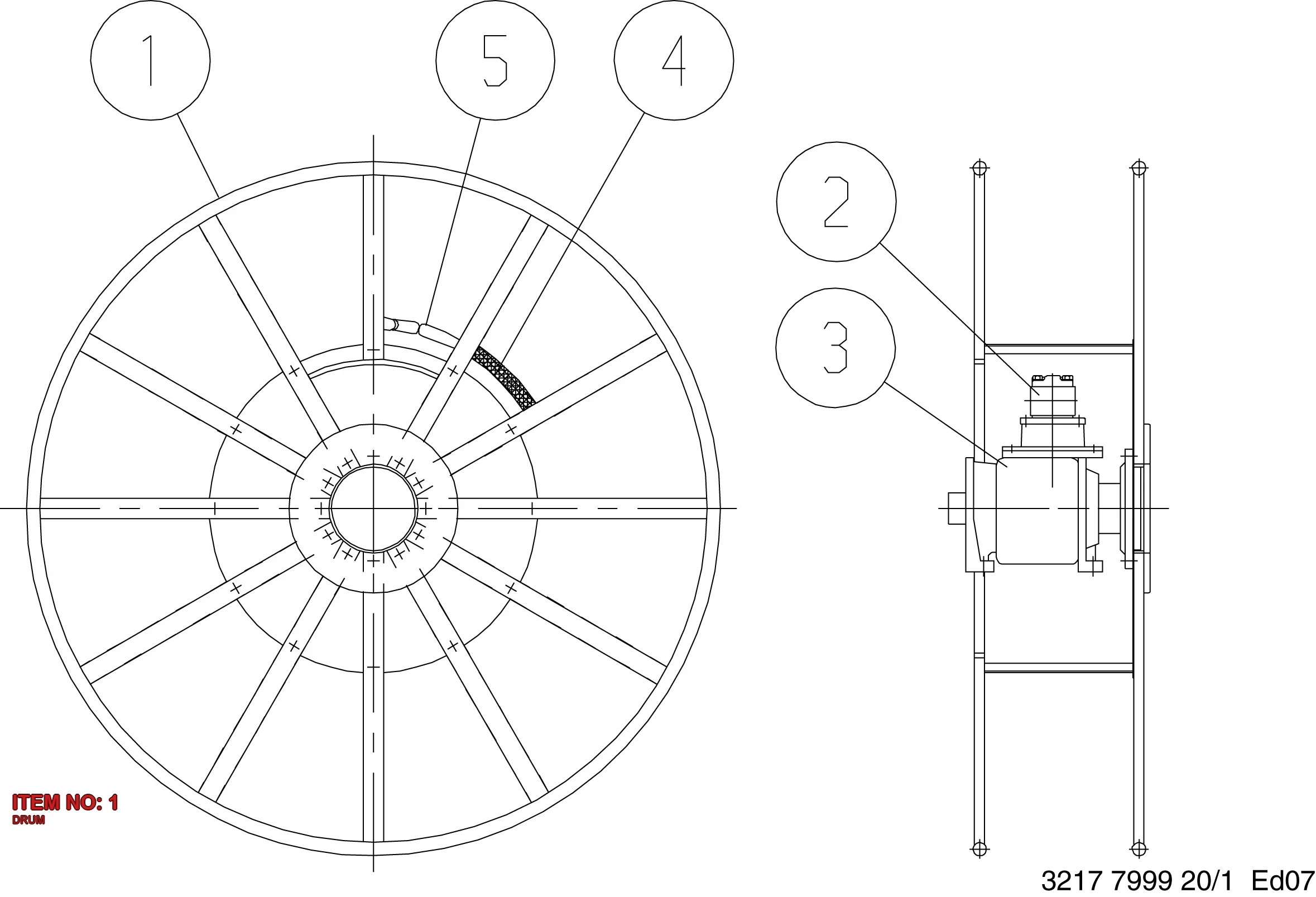 3215 7521 00 DRUM - Technical Drawing