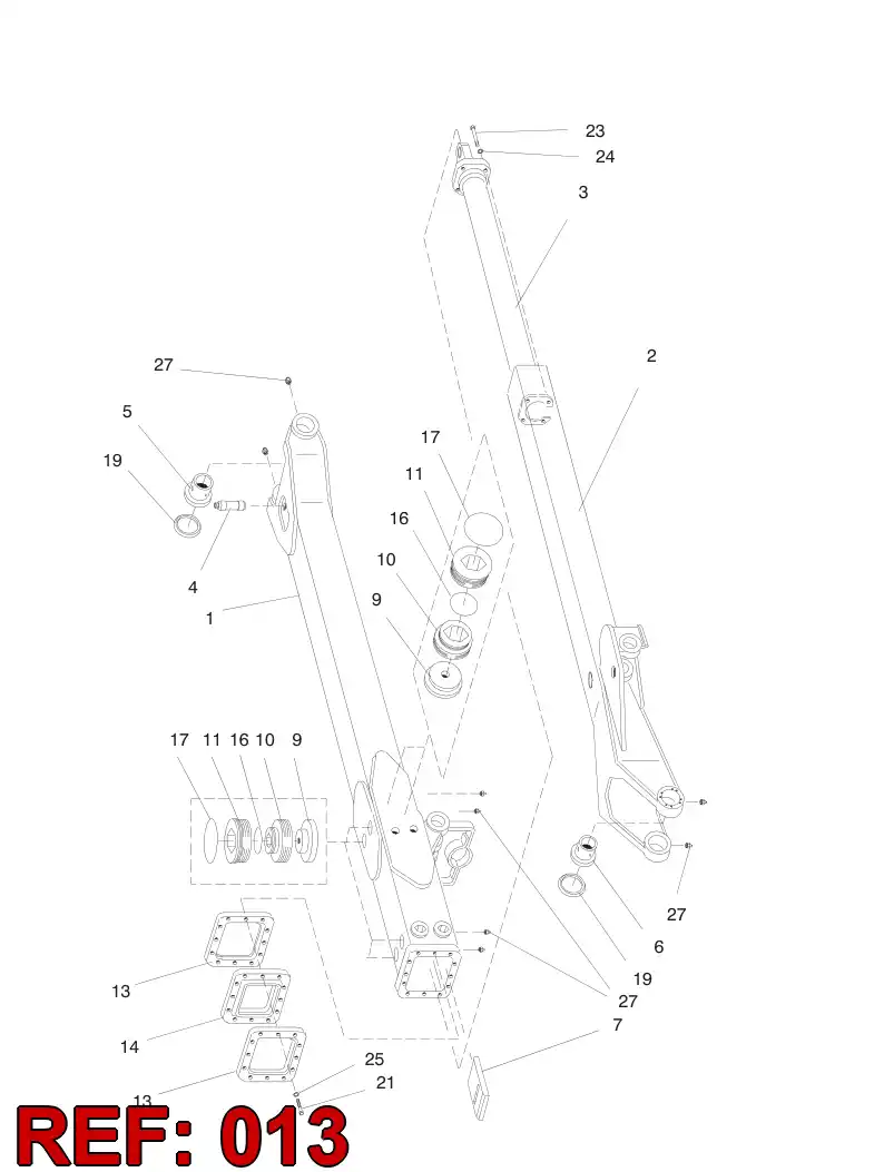 32159708 321 597 08 FLANGE - Sandvik Technical Drawing