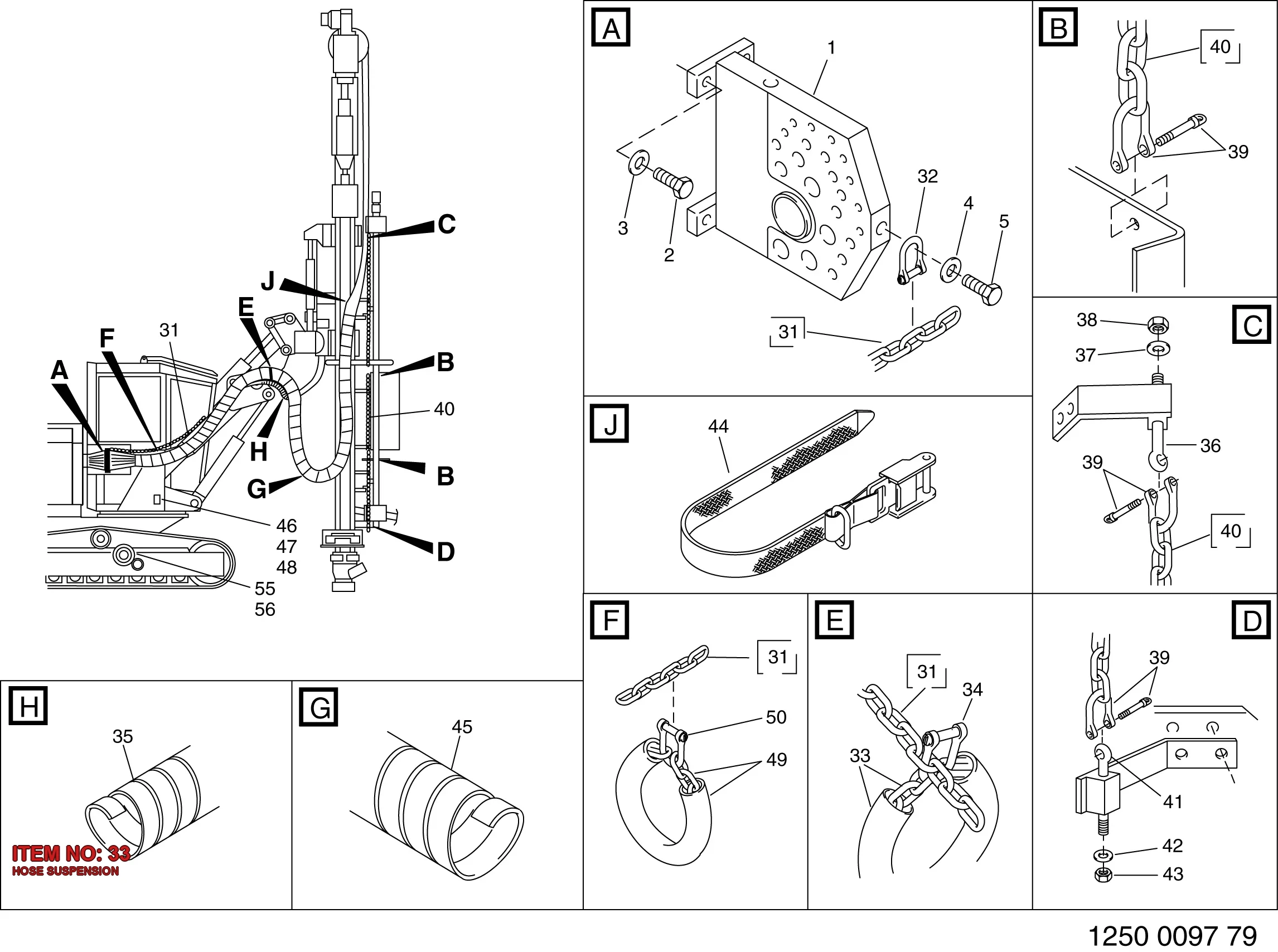 3216 0295 44 HOSE SUSPENSION - Technical Drawing