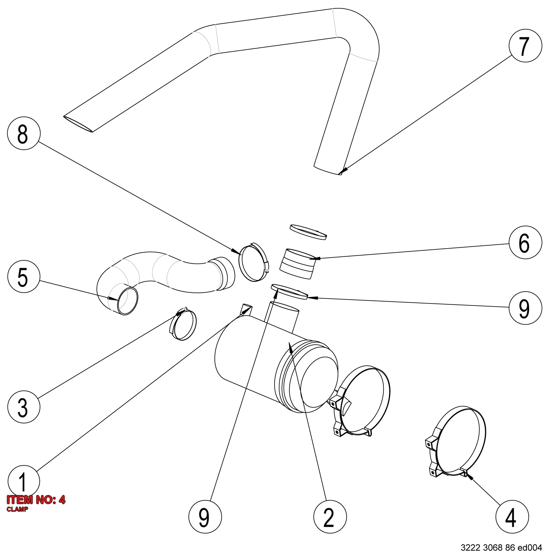 3216 2777 00 CLAMP - Technical Drawing