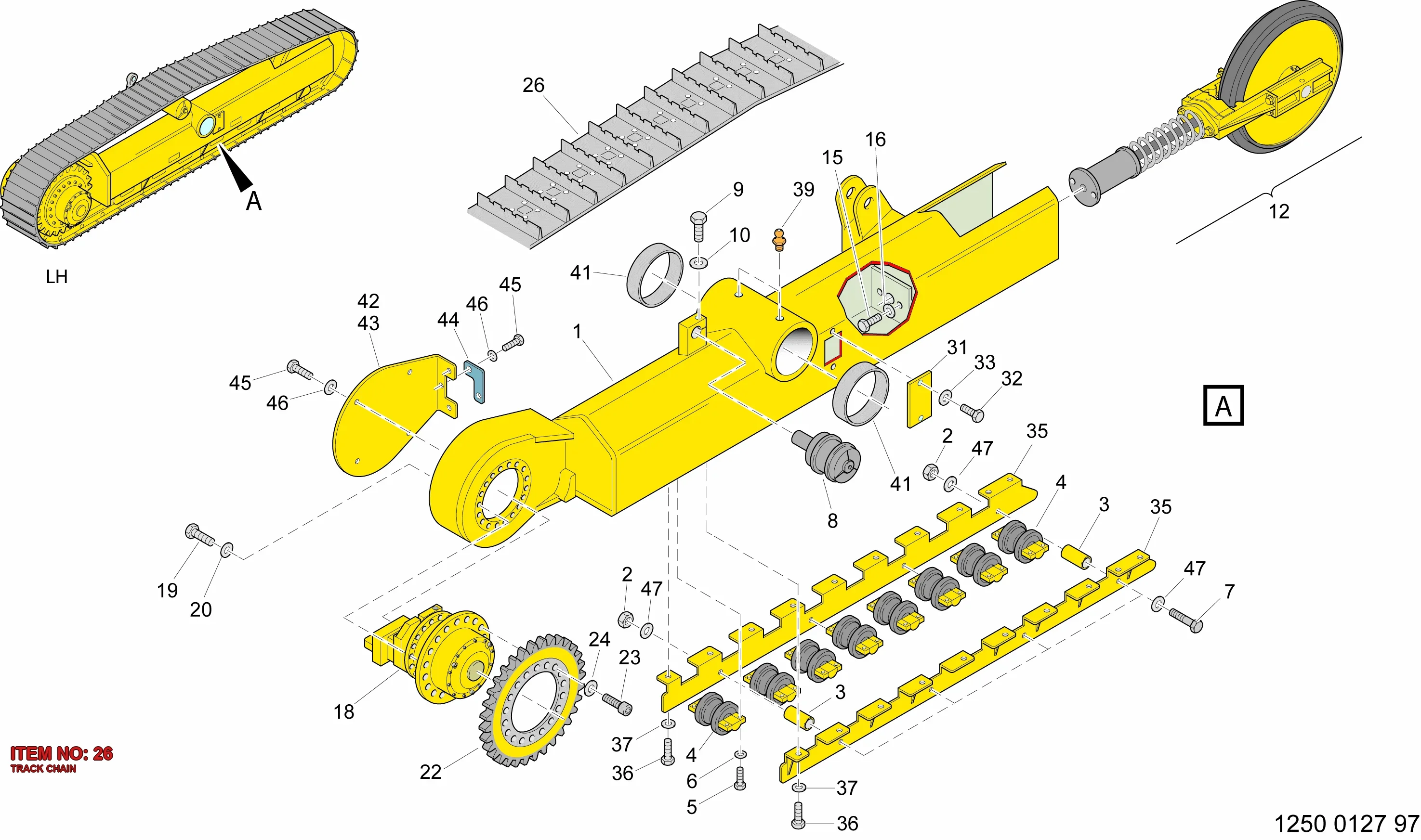 3216 7197 80 TRACK CHAIN - Technical Drawing