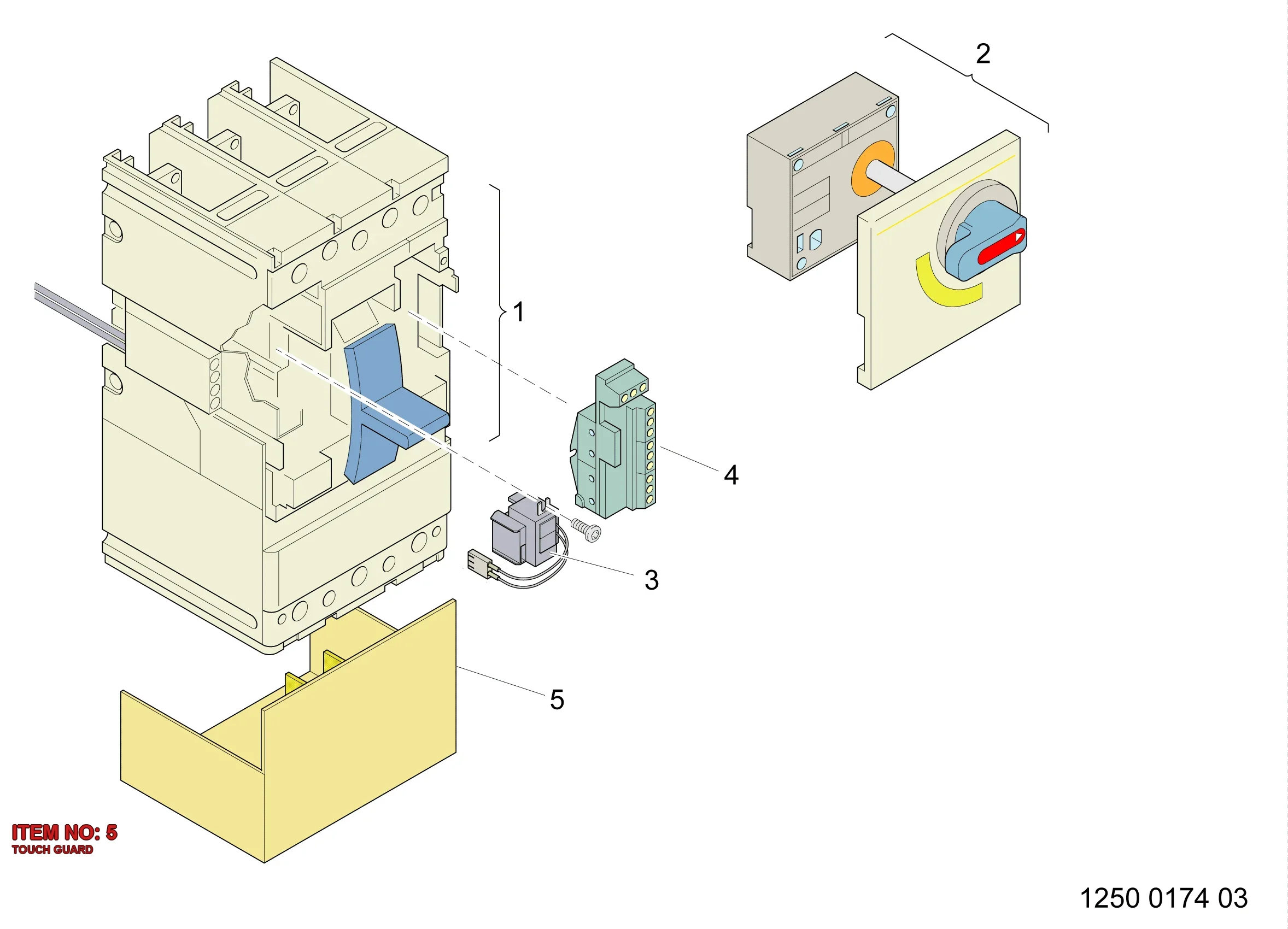 3217 0005 67 TOUCH GUARD - Technical Drawing