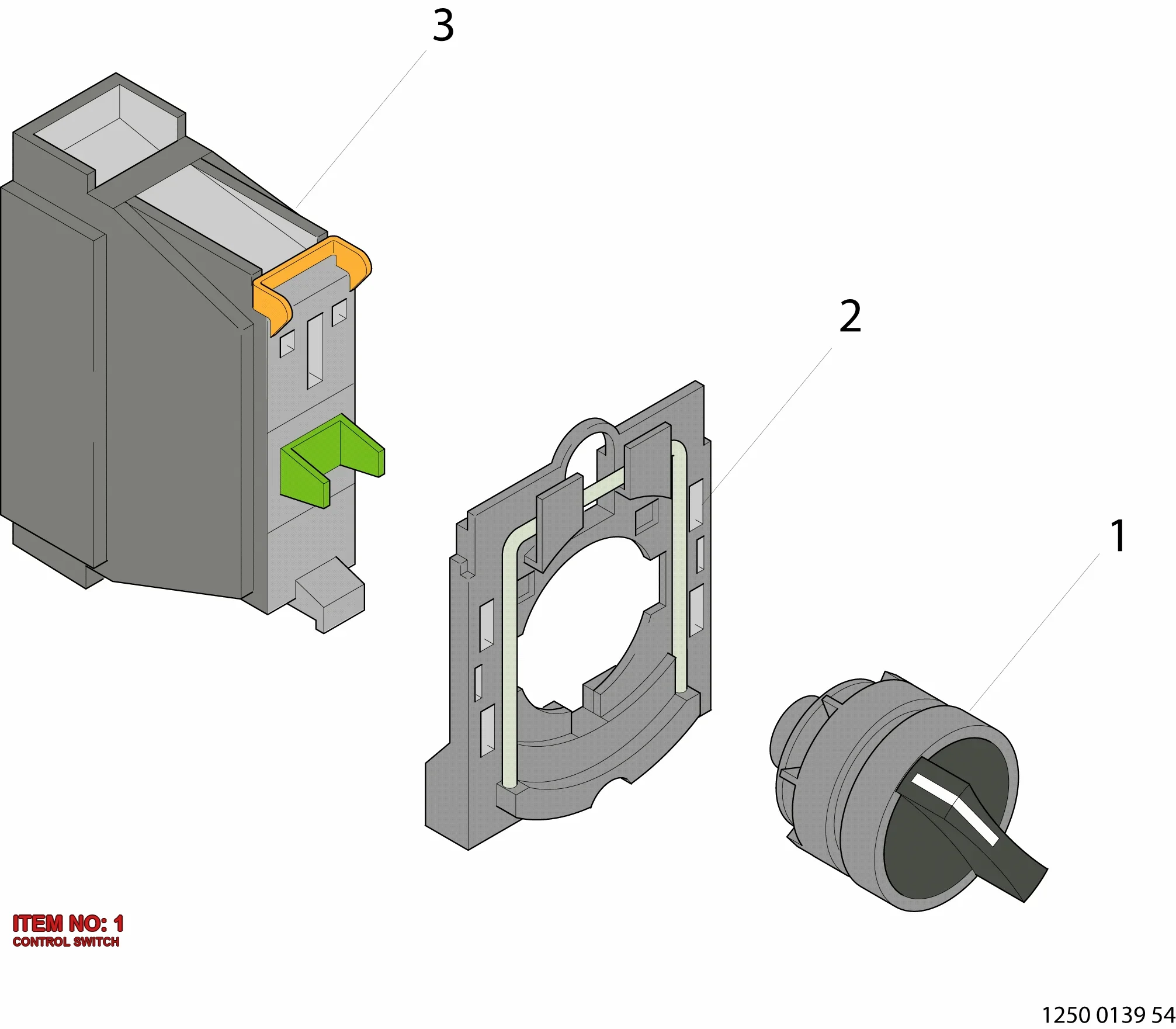 3217 0010 11 CONTROL SWITCH - Technical Drawing