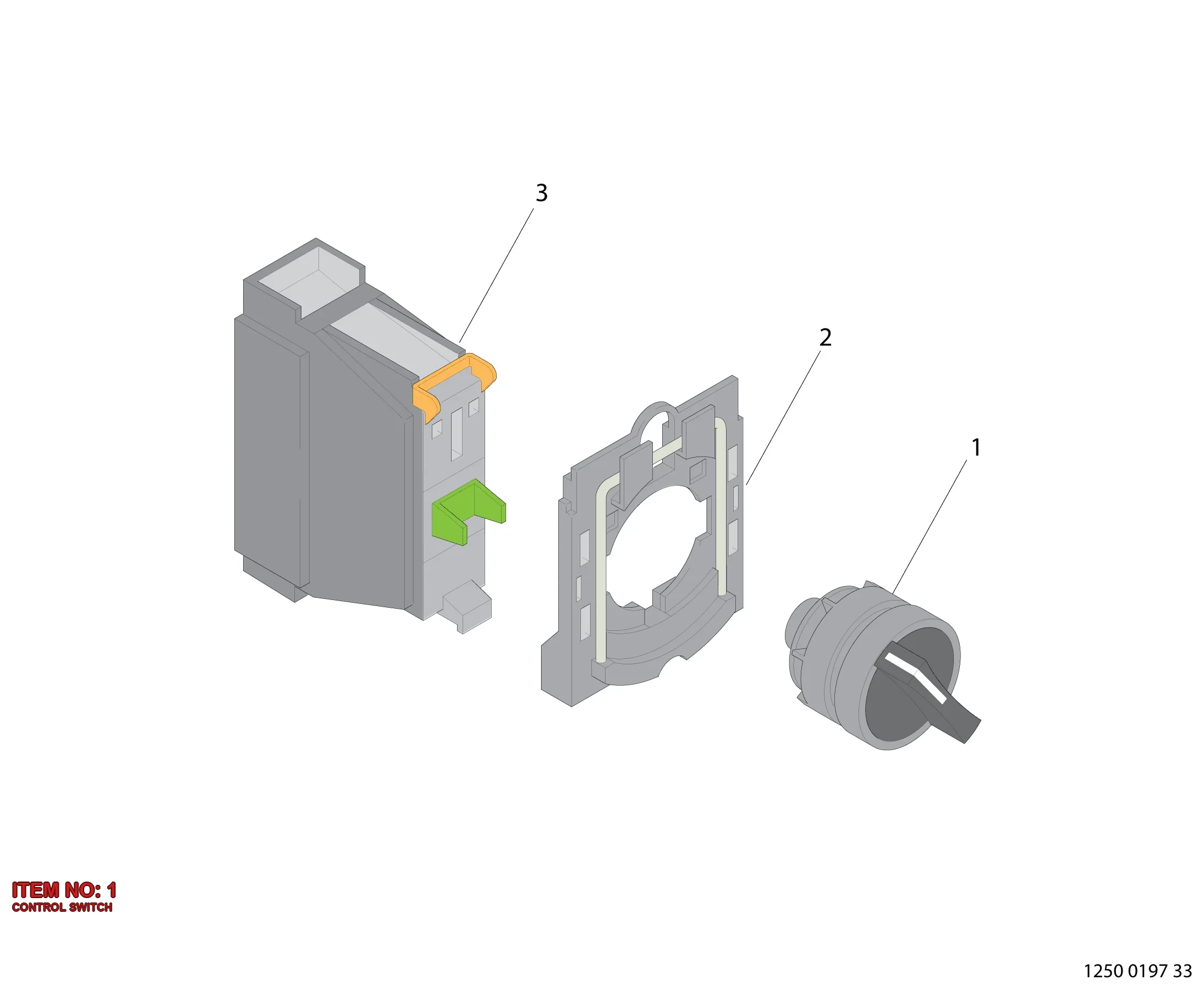 3217 0010 13 CONTROL SWITCH - Technical Drawing