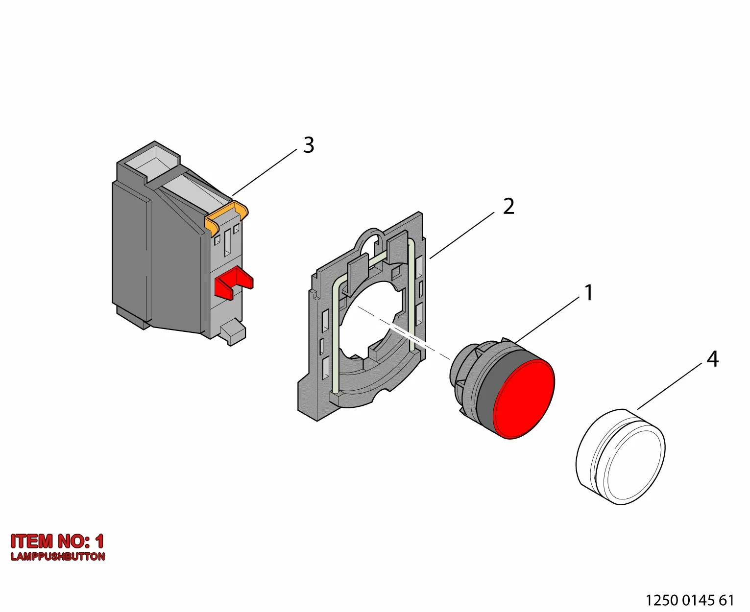 3217 0010 42 LAMPPUSHBUTTON - Technical Drawing