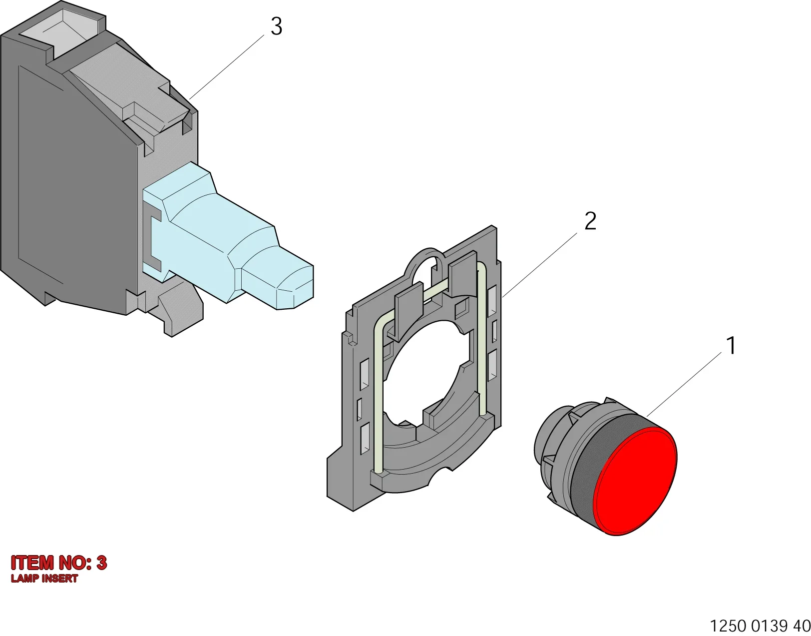 3217 0010 59 LAMP INSERT - Technical Drawing