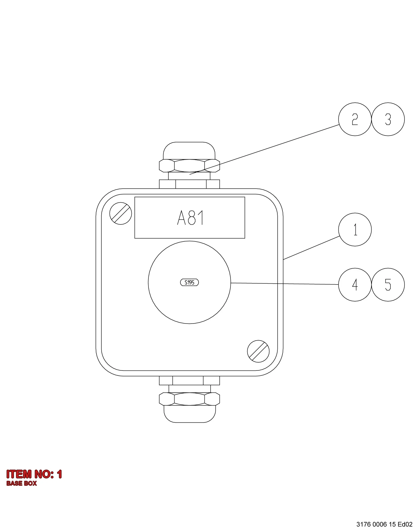 3217 0011 11 BASE BOX - Technical Drawing