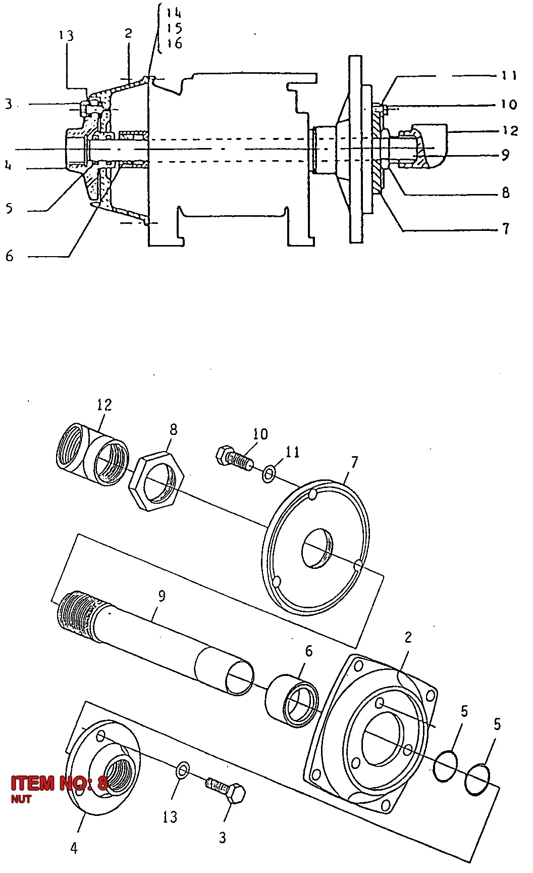 3217 3921 09 NUT - Technical Drawing