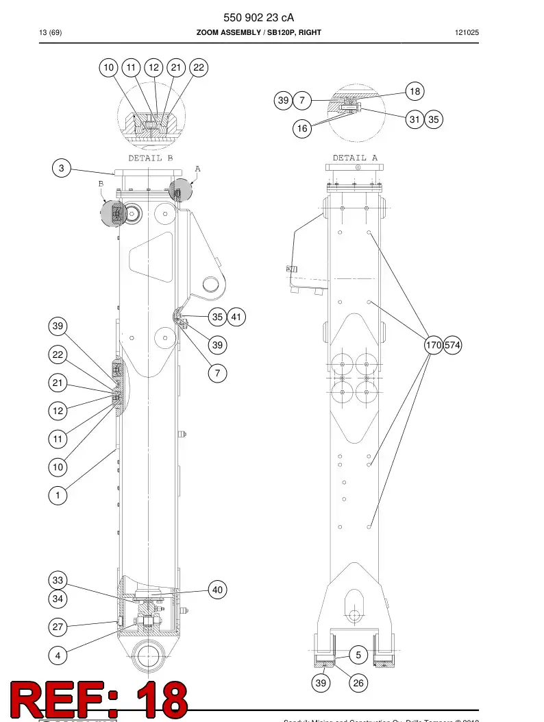 32174028 321 740 28 WIPER - Sandvik Technical Drawing