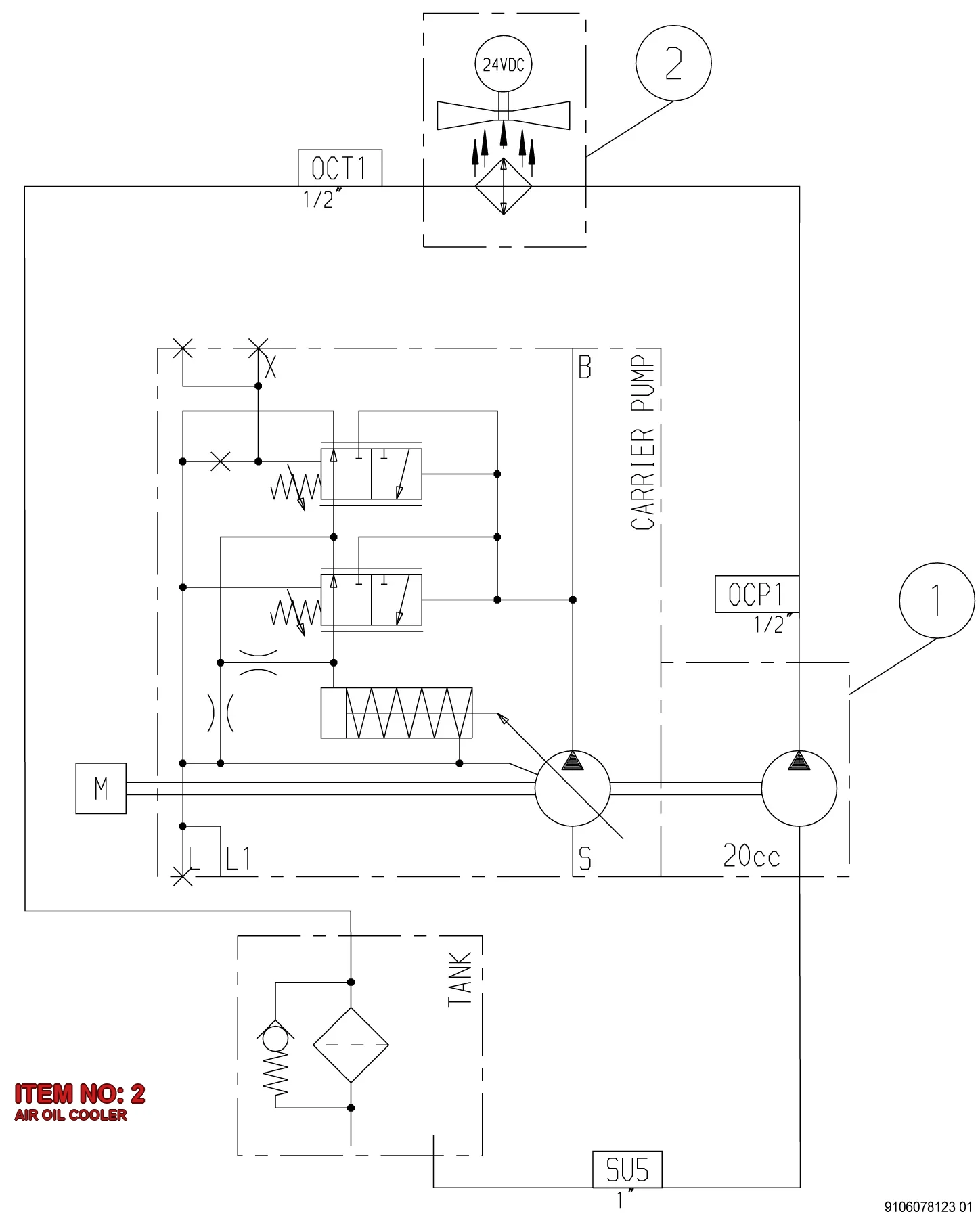 3217 7511 60 AIR OIL COOLER - Technical Drawing