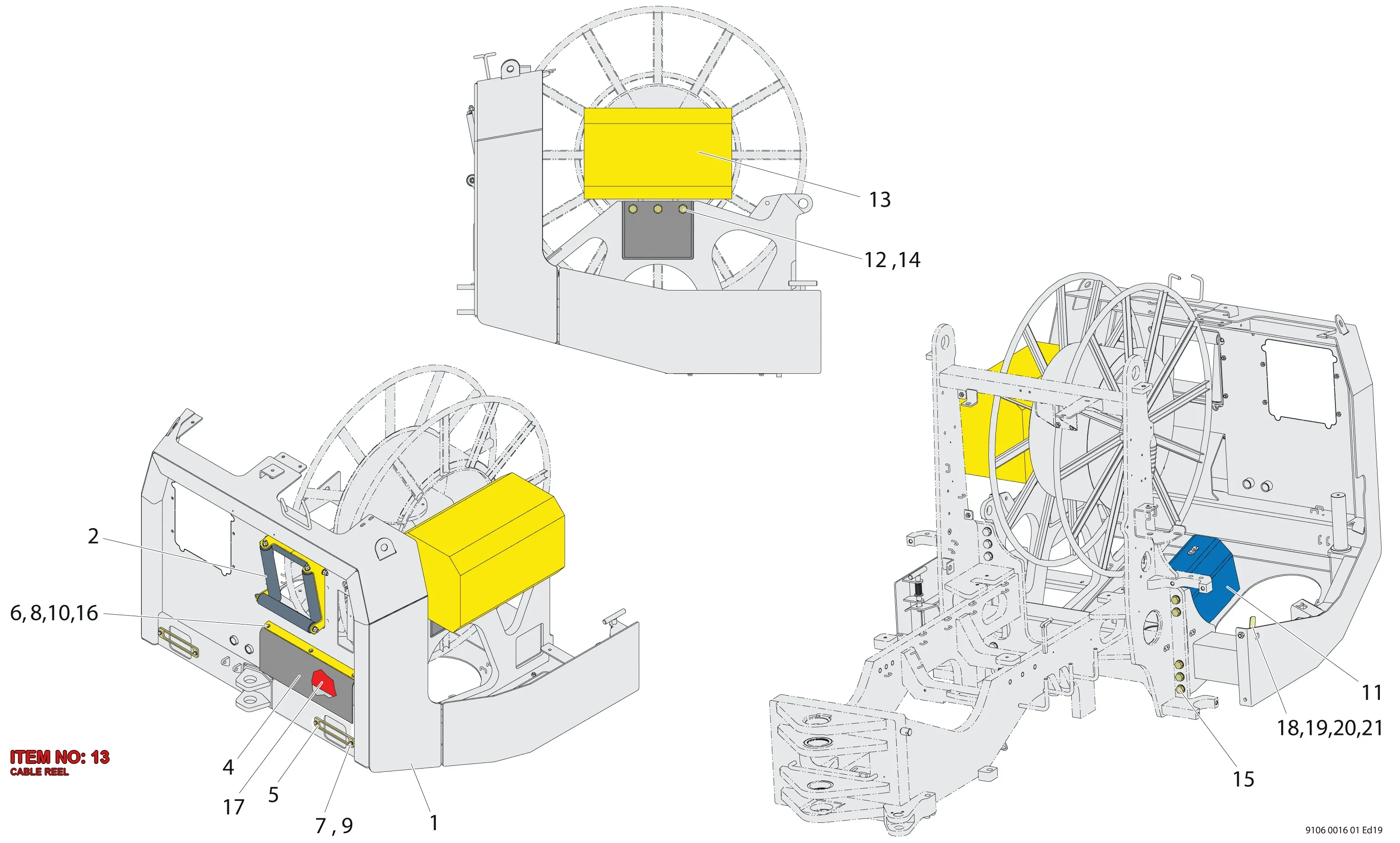 3217 7948 21 CABLE REEL - Technical Drawing