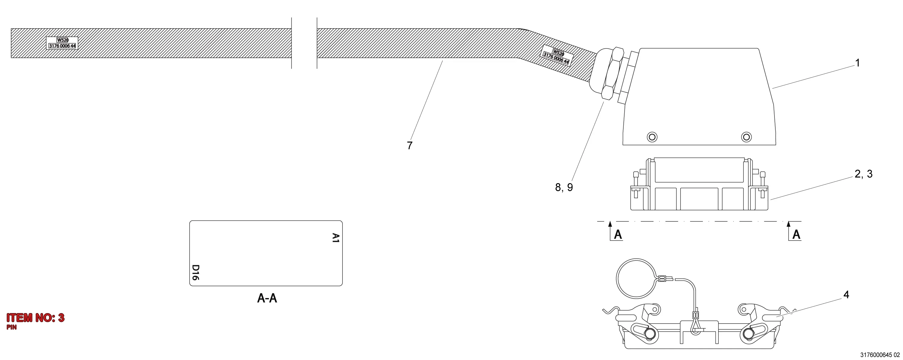 3217 8277 00 PIN - Technical Drawing
