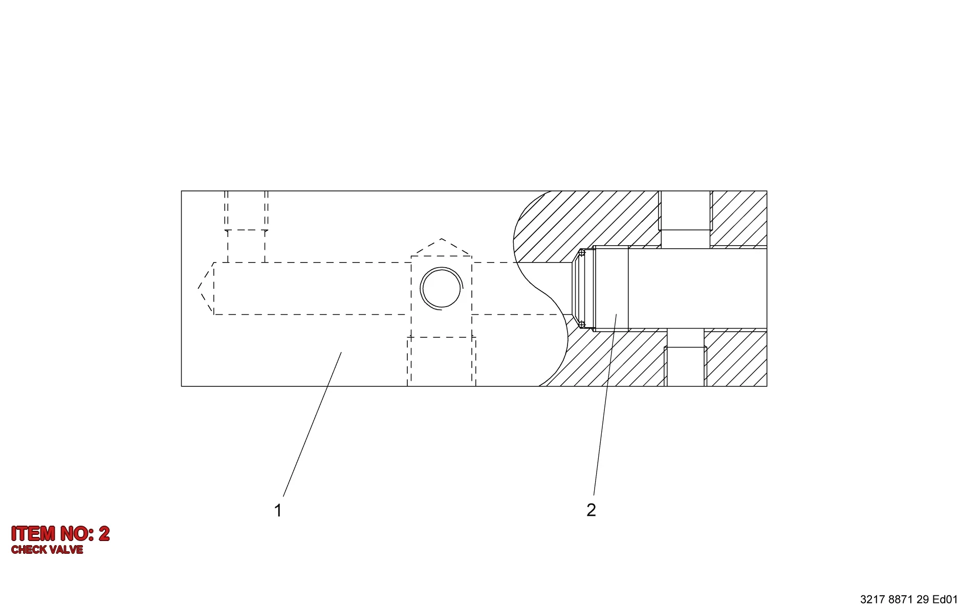 3217 8643 02 CHECK VALVE - Technical Drawing