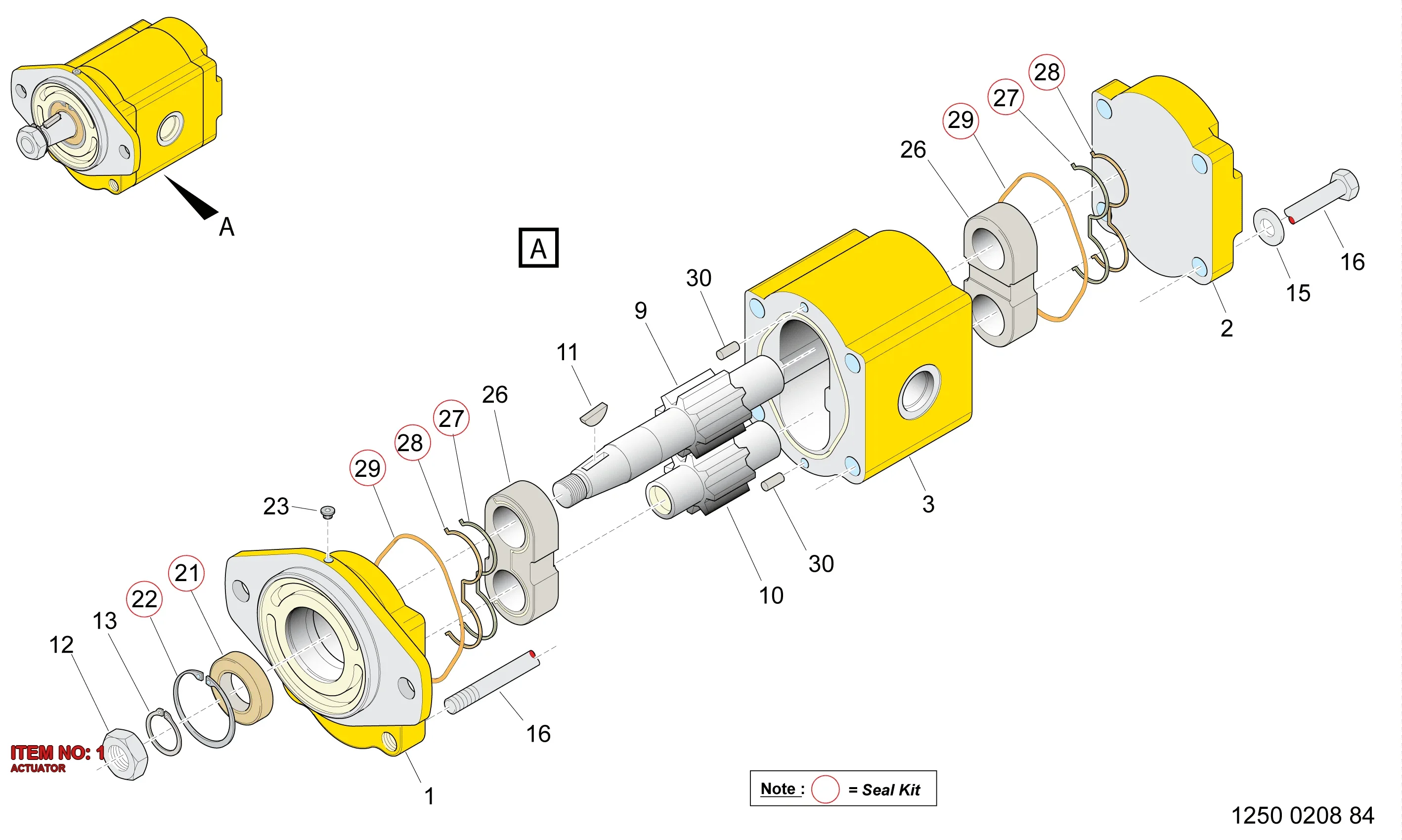 3217 8762 42 ACTUATOR - Technical Drawing