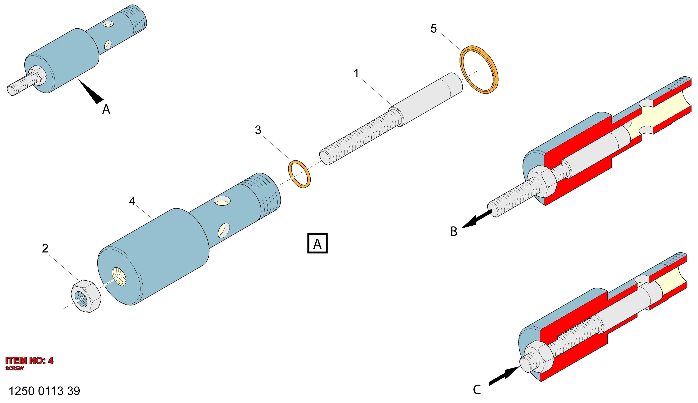 3217 8840 06 SCREW - Technical Drawing