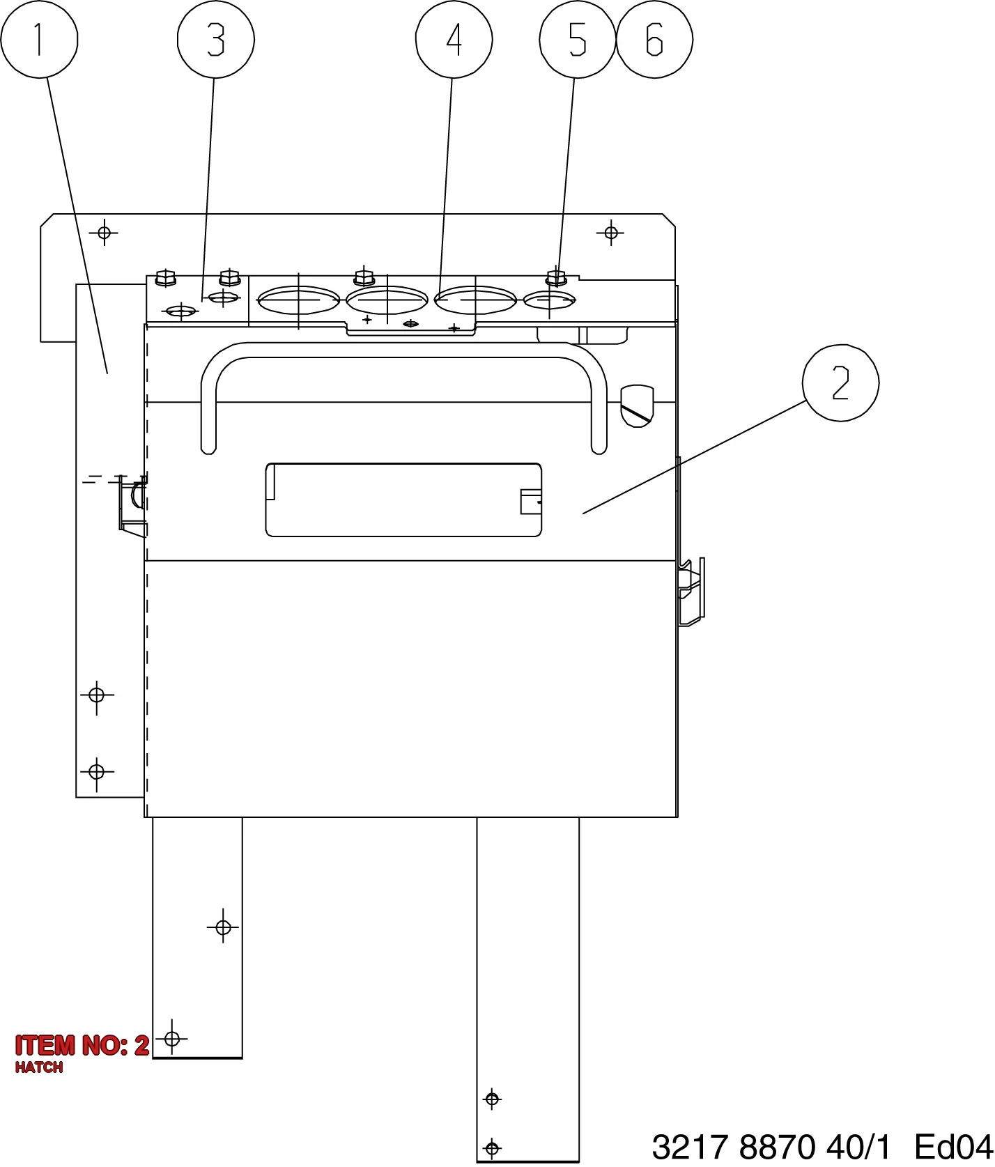 3217 8870 37 HATCH - Technical Drawing