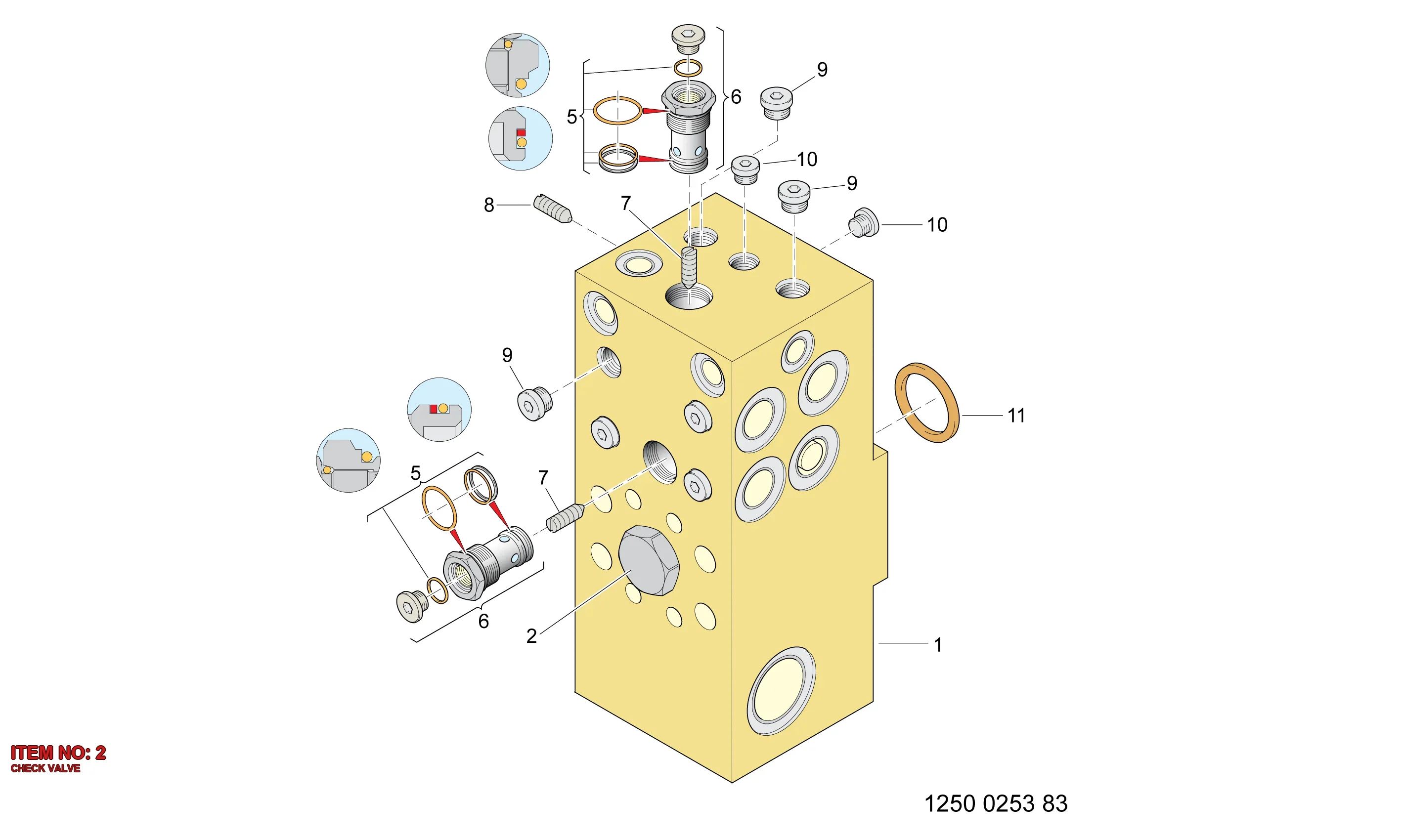 3217 8937 22 CHECK VALVE - Technical Drawing