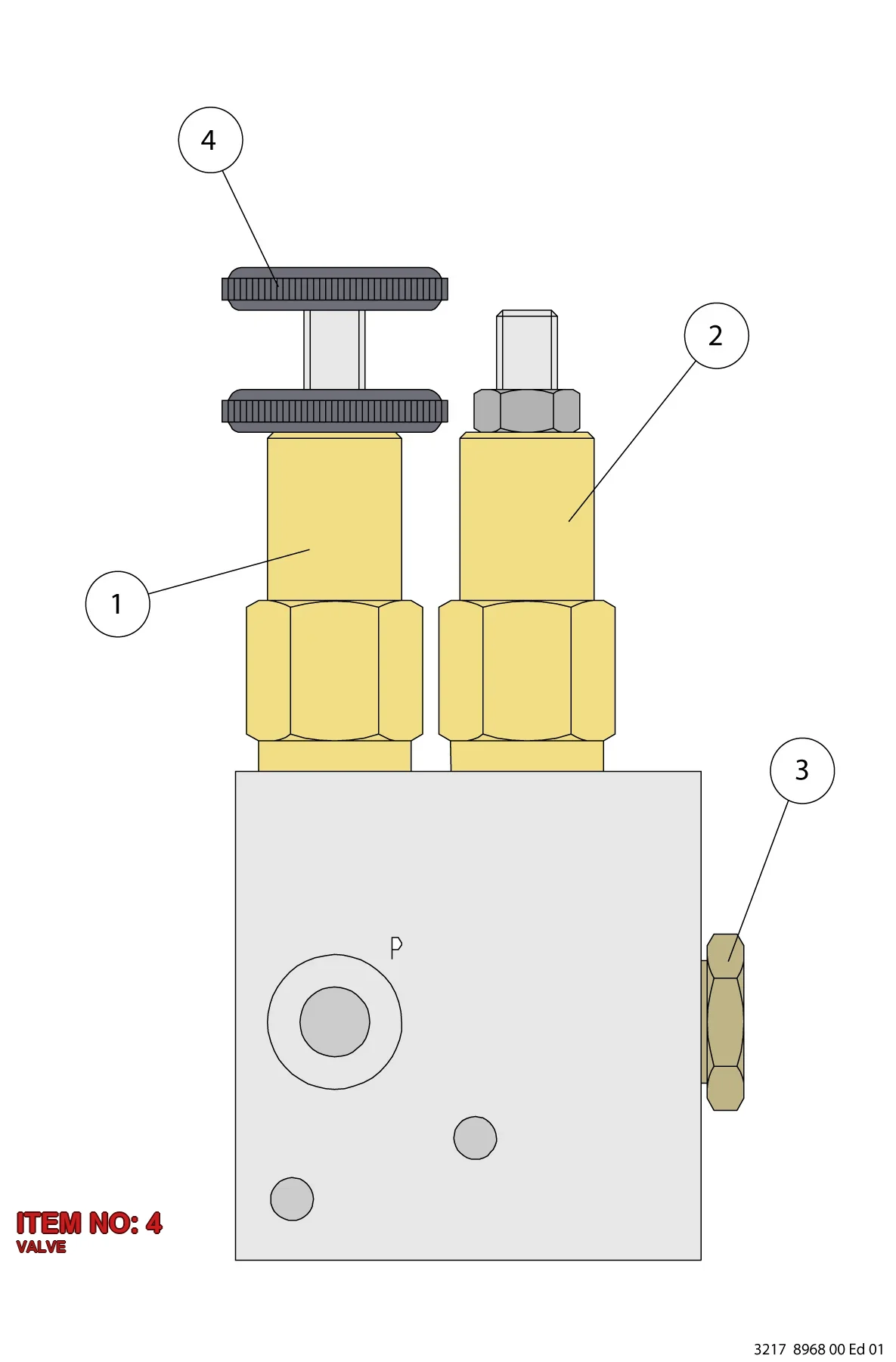 3217 8945 14 VALVE - Technical Drawing